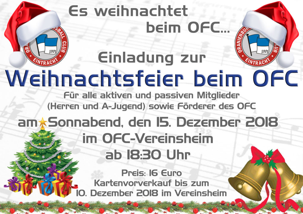 Weihnachtsfeier des OFC Eintracht