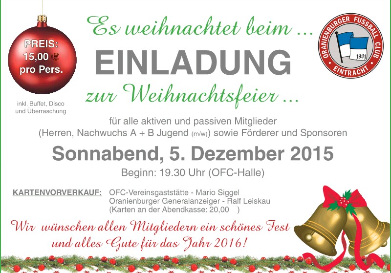 OFC Weihnachtsfeier 2015